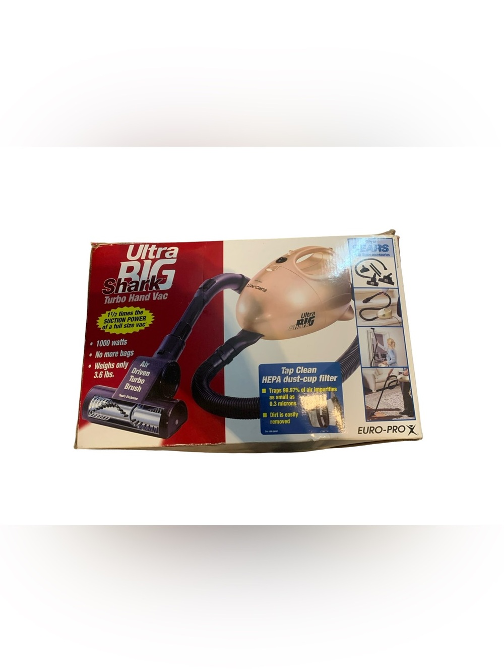 SHARK Turbo Hand Vacuum Ultra Big # HV166 Euro-Pro Tested